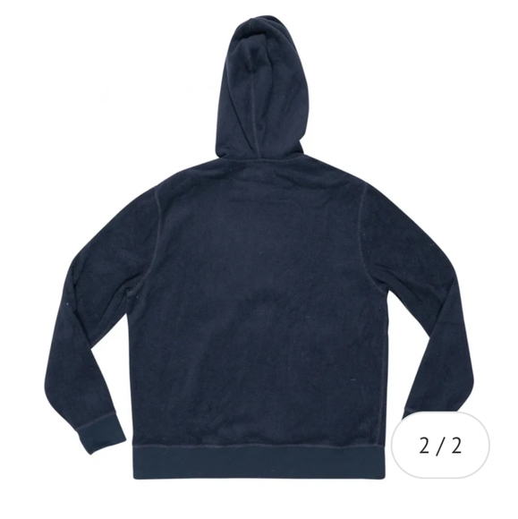 Outerknown Hightide 1/4 Zip Pullover Navy Hoodie - size medium - Picture 8 of 14